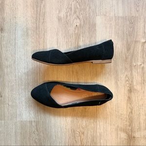 TOMS Black Suede Julie Flats